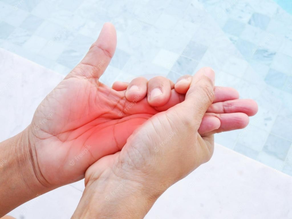 hand massage relieves numbness fingers from peripheral neuropathy with disease 43520 918